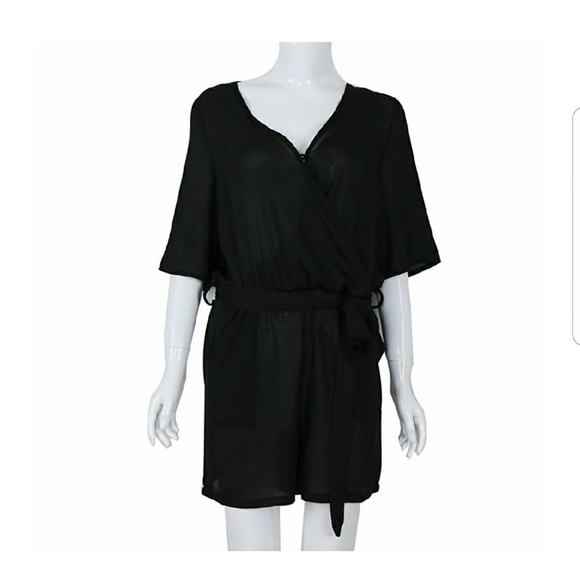 Comfy Casual Black Romper - Picture 2 of 4